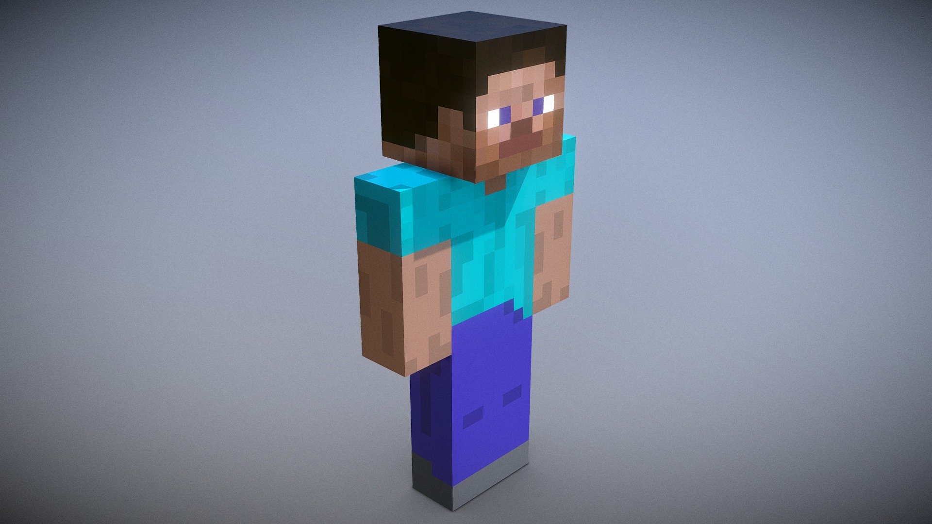 Realistic 3D model of Herobrine