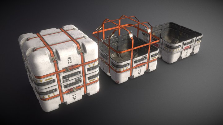 Sci-Fi Cargo Container 3D Model