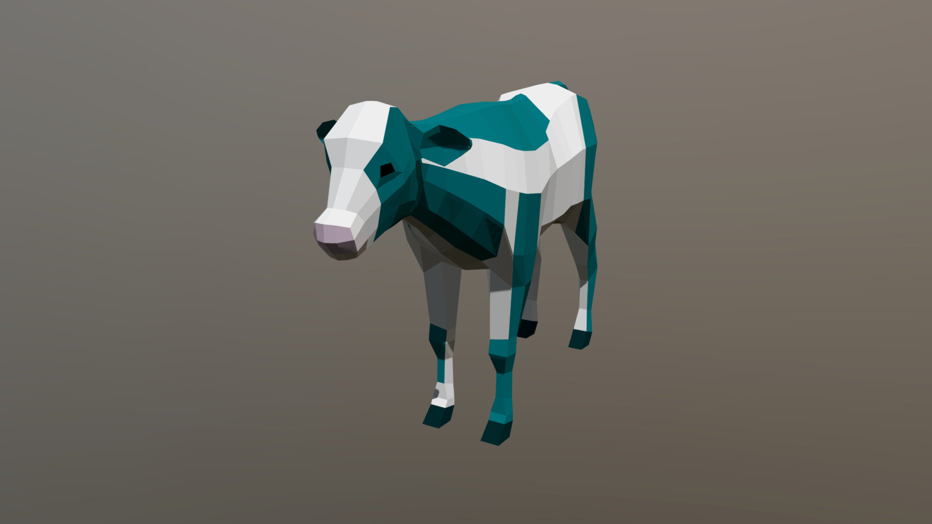 Low-poly veal - neutral pose