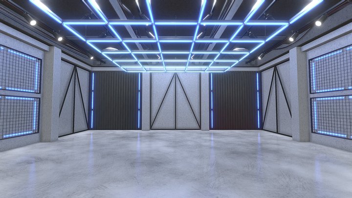 Neon Urban Room 1 3D Model