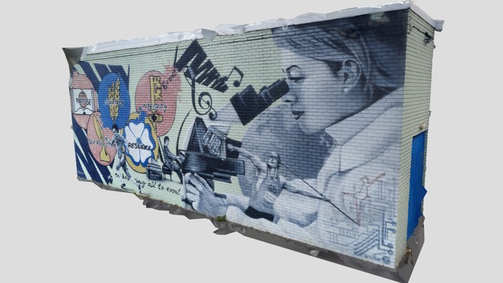Graffiti mural winterbourne 3D Model