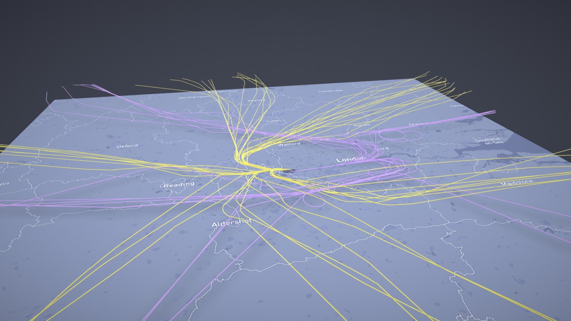 Arrivals and departures at London Heathrow — Sketchfab embed 3D viewer