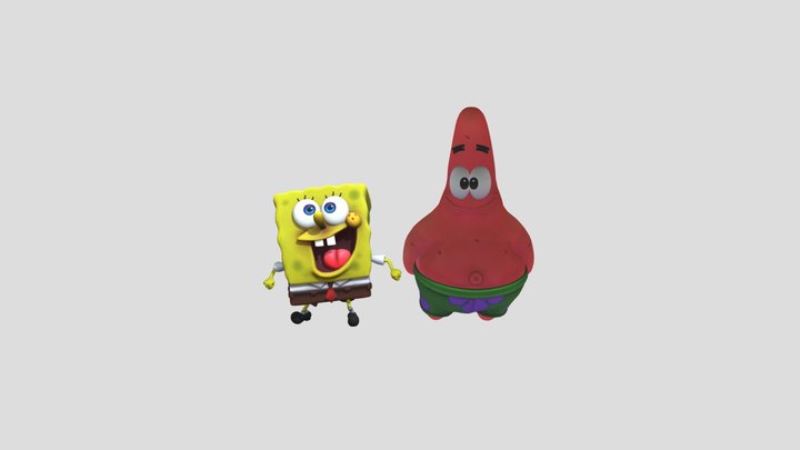 SPONGEBOB AND PATRICK 3D Model