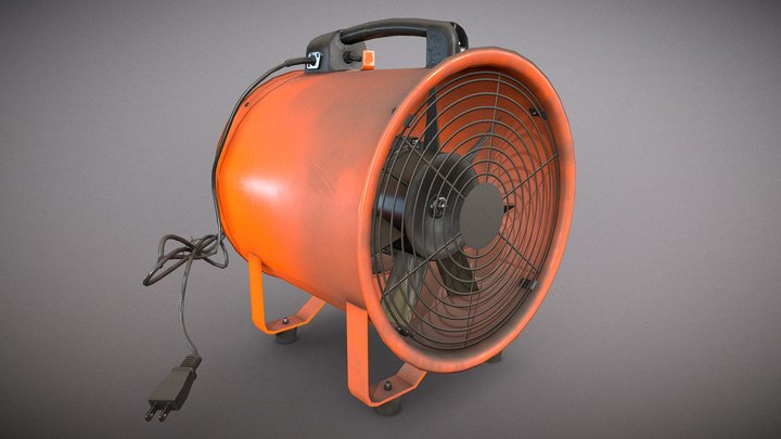 Portable Propeller Ventilator 3D Model