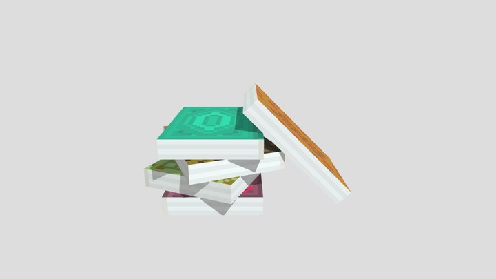 Stacked books 3D Model