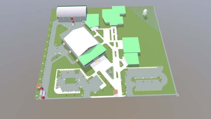 Complejo Educativo 3D Model