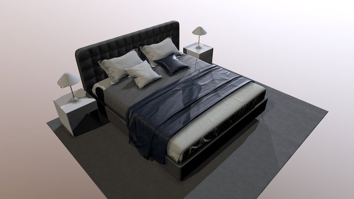 Dedalo bed (bedroom) 3D Model