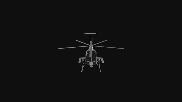 Helicopter Little Bird 3D Model