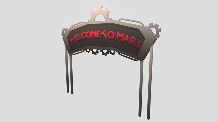 Landmark Sign 3D Model