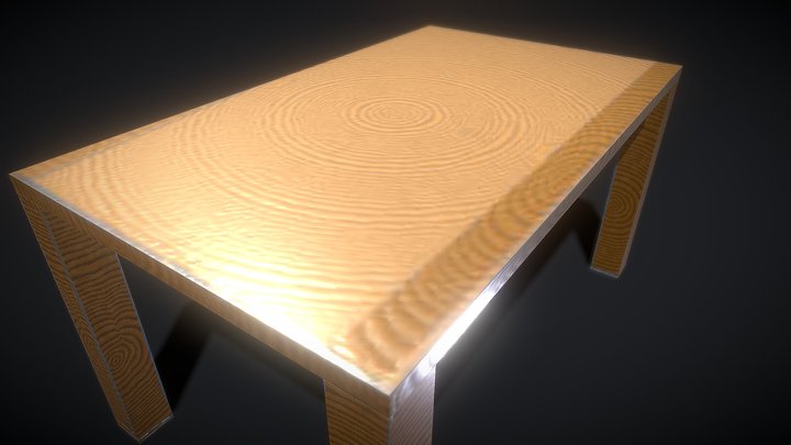 Modern Wooden Dining Table – Modèle 3D gratuit STL