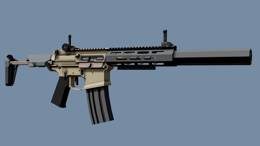 Low-Poly AAC Honey Badger