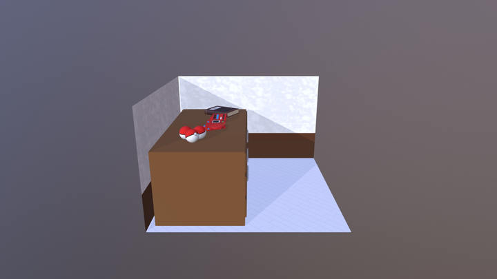 Pokemon Inspired Diorama 3D Model