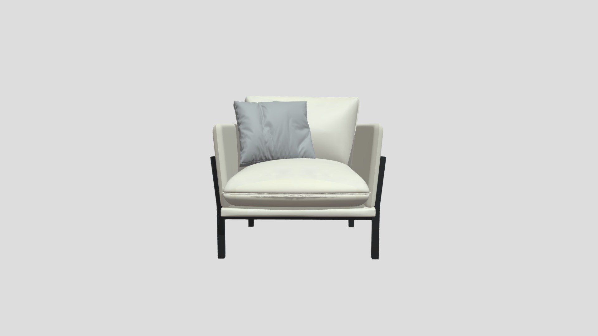 Armchair Dubai trắng kem 3D model by akaagent [cb32cd2] Sketchfab