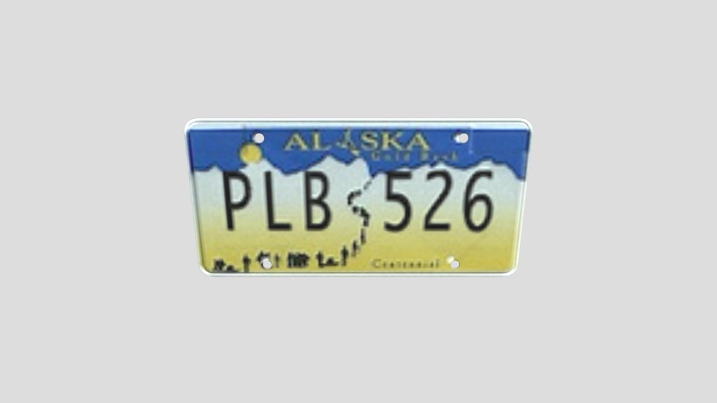 Alaska Licence Plate Pl