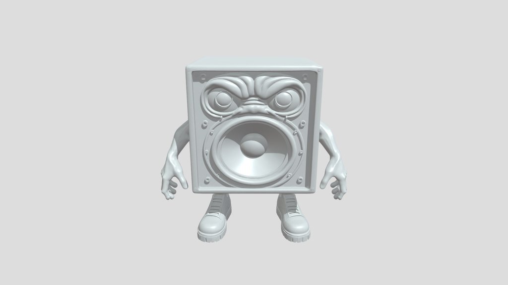 Anthropomorphic speaker box with arms and legs