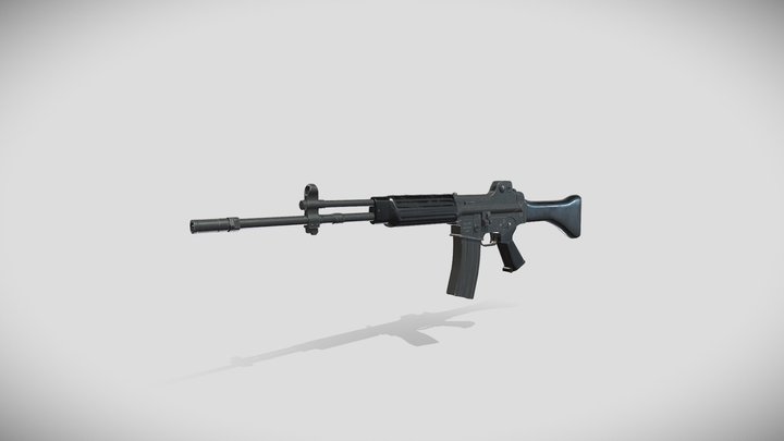 K2_ kor_service rifle 3D Model