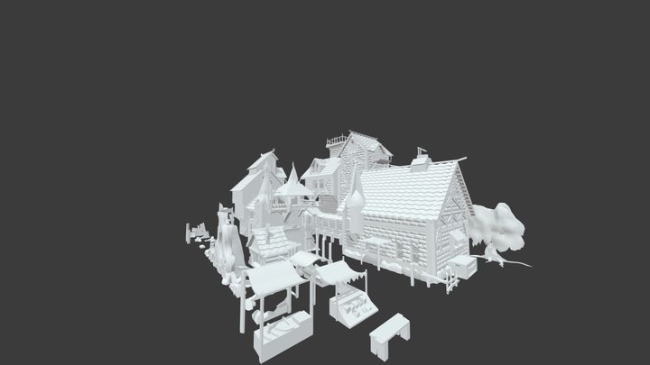 Medieval House (Not Done) 3D Model
