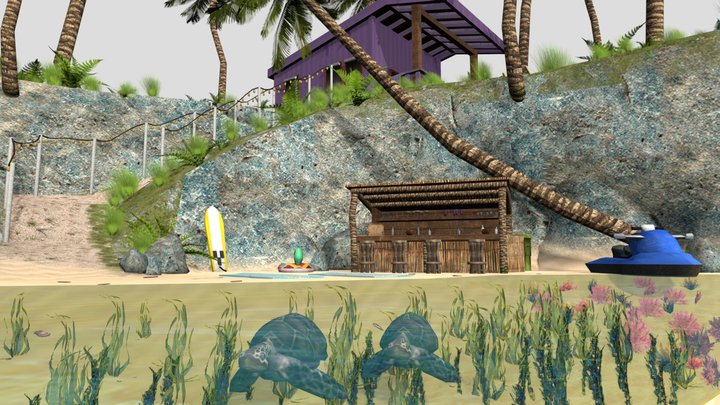 DAE Diorama - By the ocean 3D Model