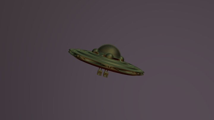 Spacewar UFO1 3D Model