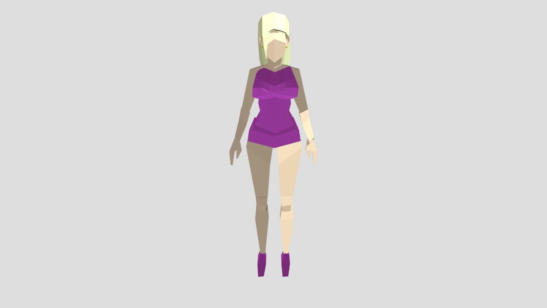 Low Poly Beautiful Female Model - Download Free 3D model by ...