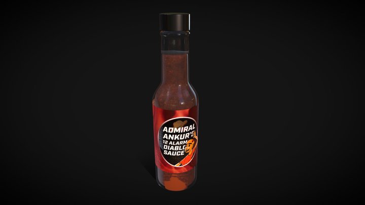 Admiral Ankur’s 12 Alarm Diablo Hot Sauce 3D Model