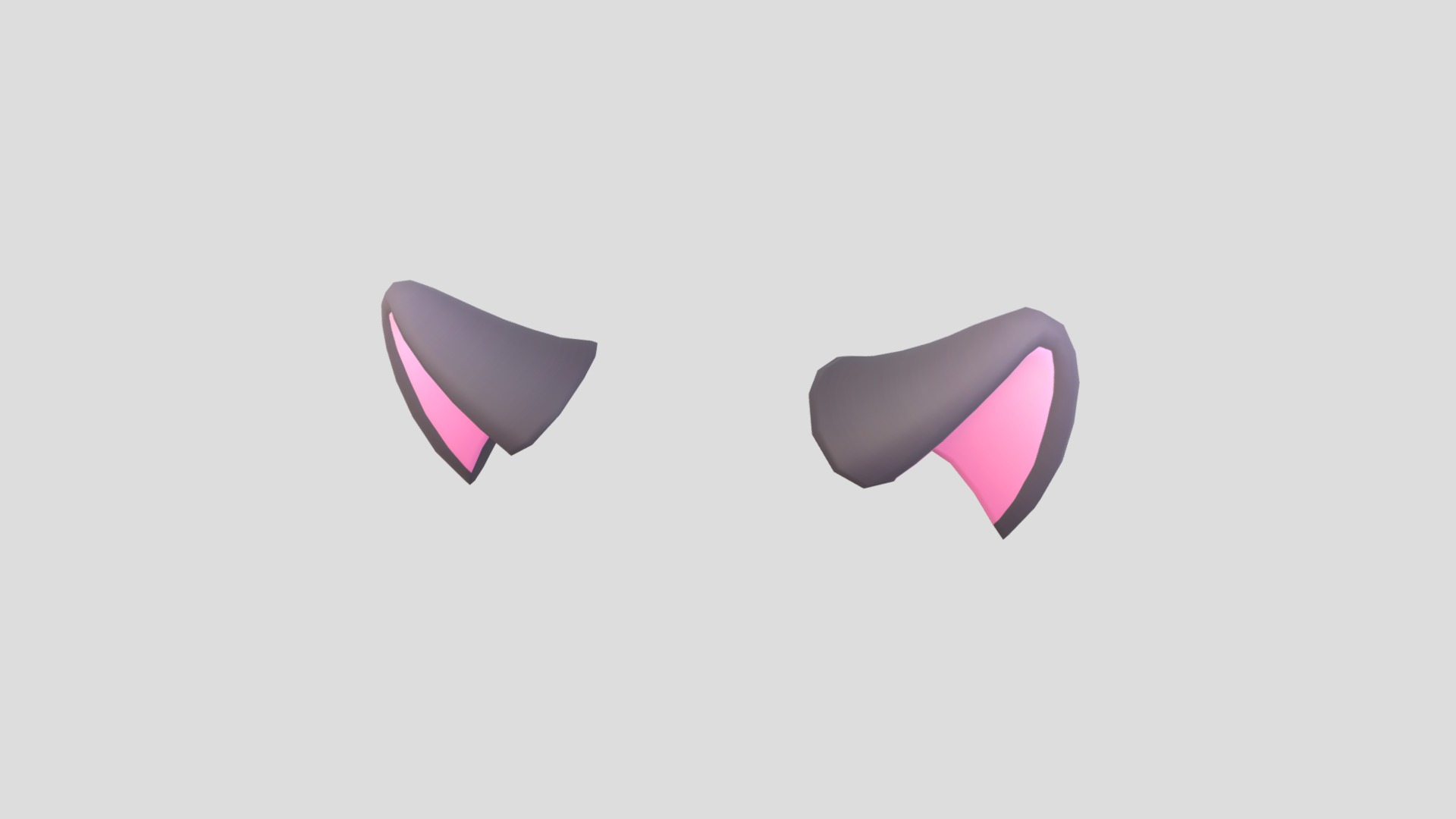3D model Cat Ears - This is a 3D model of the Cat Ears. The 3D model is about logo, company name.