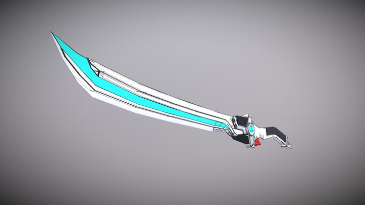 Sci-Fi Sword (comic style) 3D Model