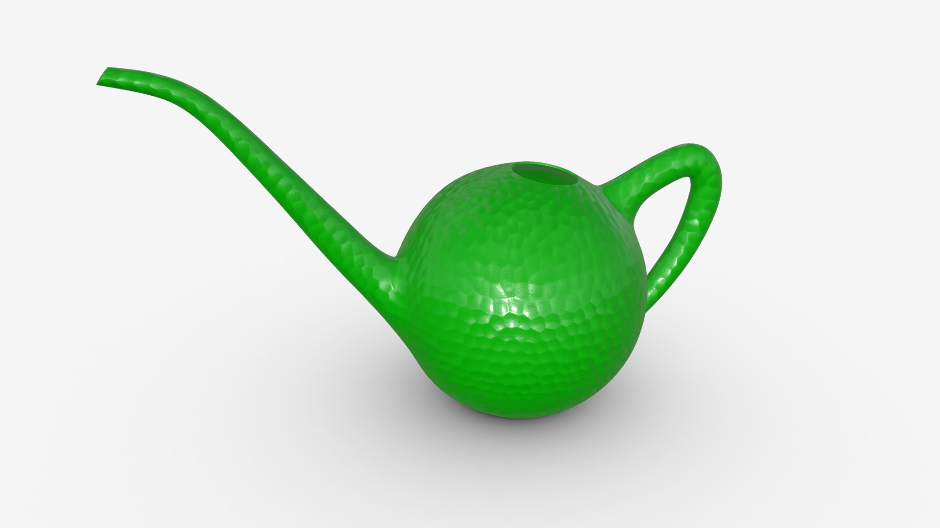 3D model Watering can plastic colored - This is a 3D model of the Watering can plastic colored. The 3D model is about a green bell pepper.