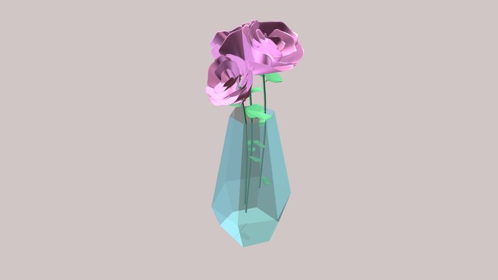 Vase with flowers 3D Model