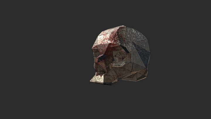 Low Poly Skull 3D Model
