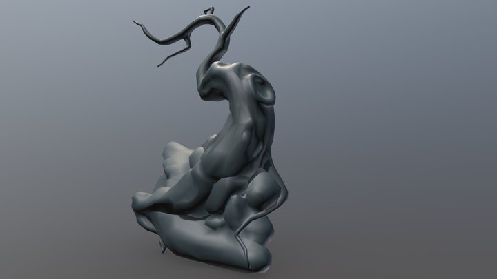 The tree in the stone 3D Model