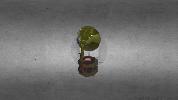Classic Gramophone 3D Model
