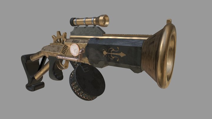 Steam Punk Gun 3D Model