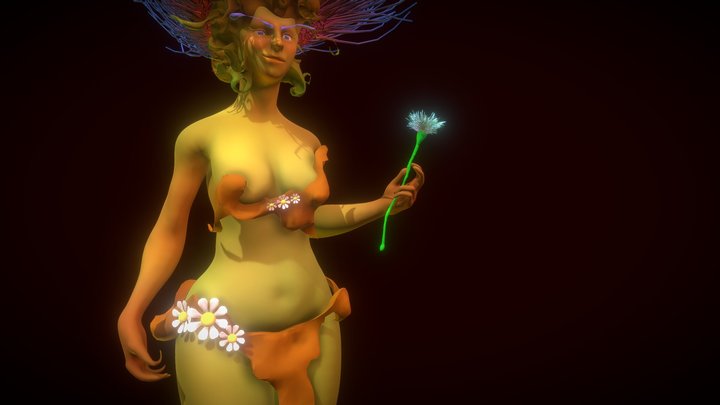 Silybum marianum 3D Model