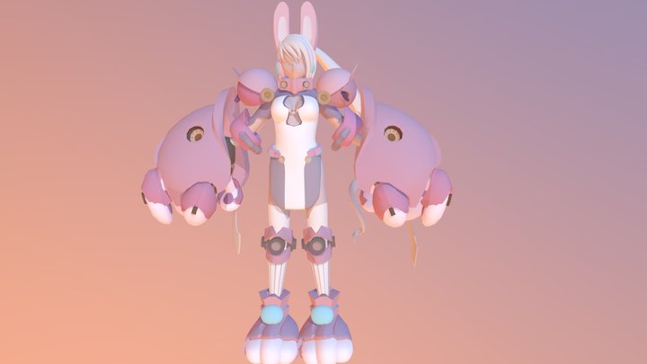 girl robot 3D Model