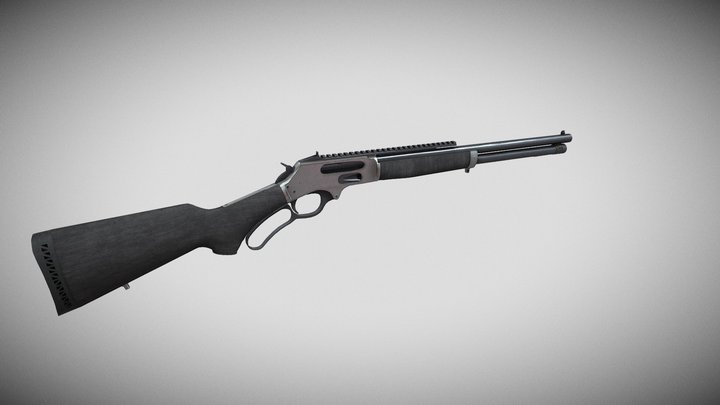 Lever action rifle 3D Model