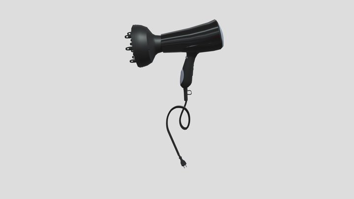 Draft hairdryer 3D Model