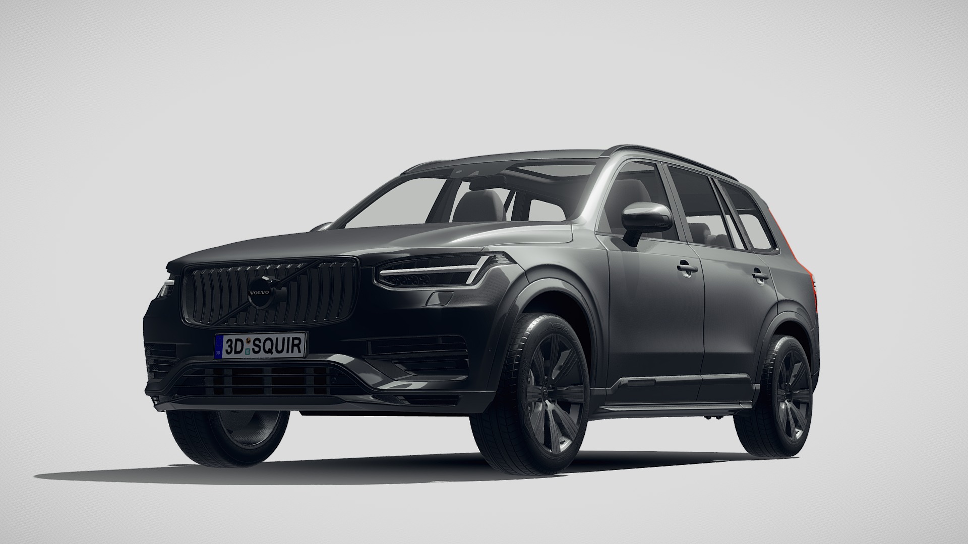3D model Volvo XC90 2020 - This is a 3D model of the Volvo XC90 2020. The 3D model is about a black car with a white background.