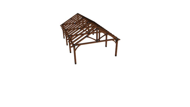 25ft x 40ft Pergola Kit 3D Model