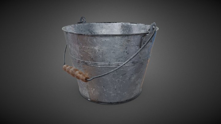 Tin bucket 3D Model
