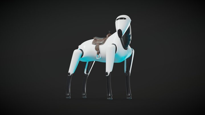 Giddy - Robot Horse Concept (PBR) 3D Model