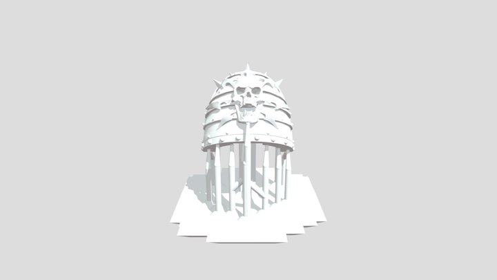 CW "Skull with Spikes" Shoulder Pads 3D Model