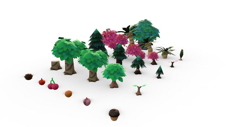 FREE DOWNLOAD Low poly nature pack 3D Model