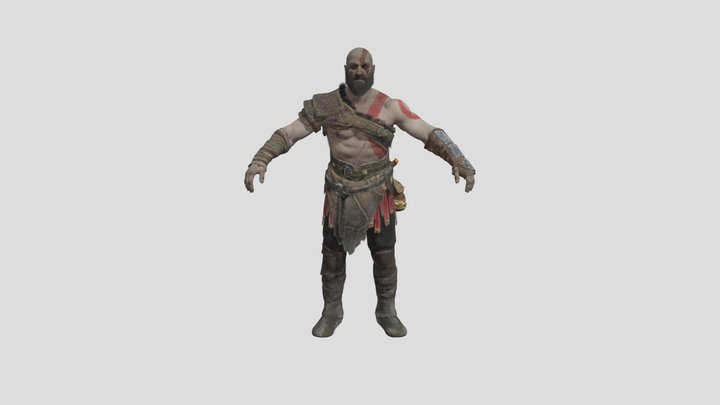 Kratos - God of War 4 3D Model