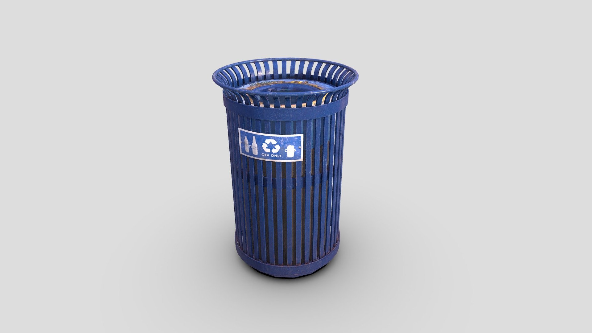 Blue City Trash Can