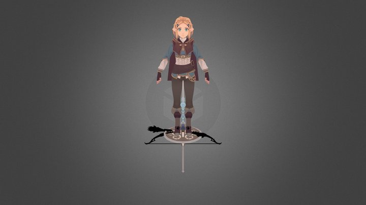 BOTW Zelda 3D Model