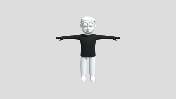blue shirt boy_V2 3D Model