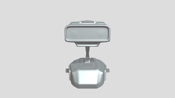 colorful futuristic robot head 3D Model