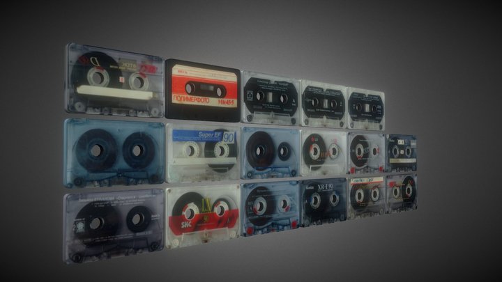 Old cassette 2 - Старые кассеты 2 3D Model