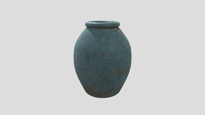 Dirty Blue Vase 3D Model